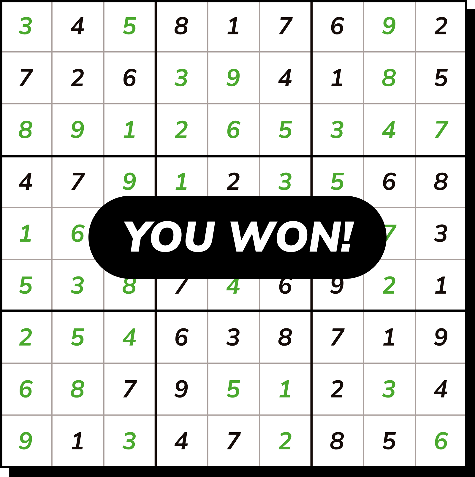 Comience con filas, columnas o subcuadrículas